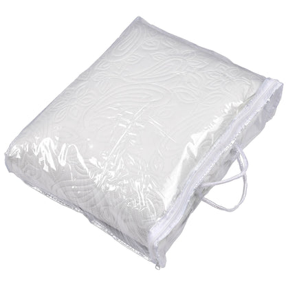 Cuvertură florală moale 240x260 cm, culoare crem (75740001)