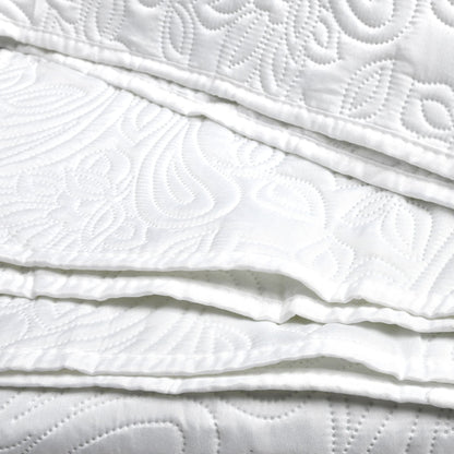 Cuvertură florală moale 240x260 cm, culoare crem (75740001)
