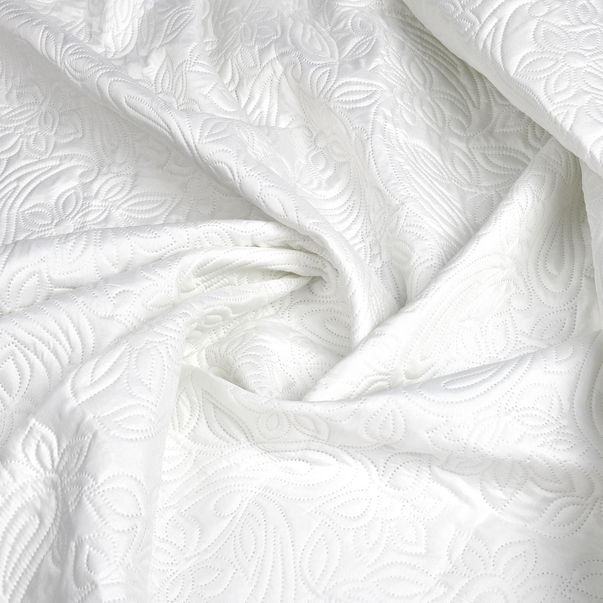 Cuvertură florală moale 240x260 cm, culoare crem (75740001)