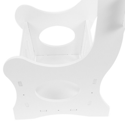 Măsuță de cafea rotundă ALBĂ pentru living/dormitor (5895)