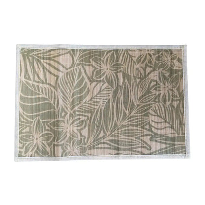 Tavă de bambus 45x30 cm cu model vegetal (91640003)