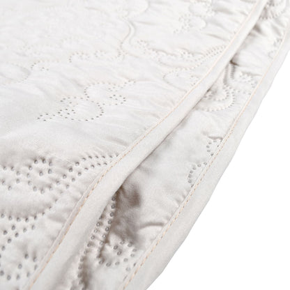 Cuvertură florală moale 240x260 cm, culoare crem (77290001)