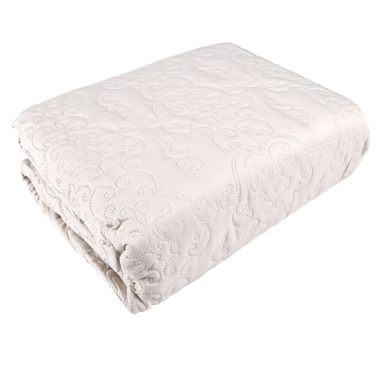 Cuvertură florală moale 240x260 cm, culoare crem (77290001)
