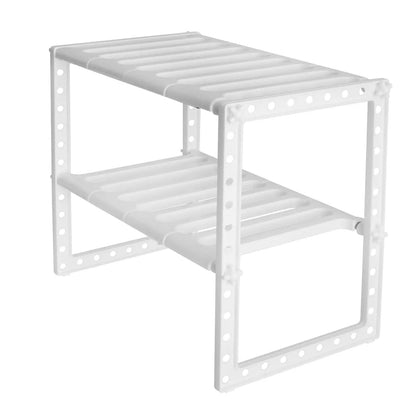 Suport extensibil organizator cu 2 niveluri Alb (8218)