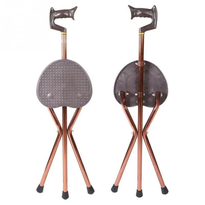 Baston pliabil din aluminiu cu scaun pentru seniori (7993)