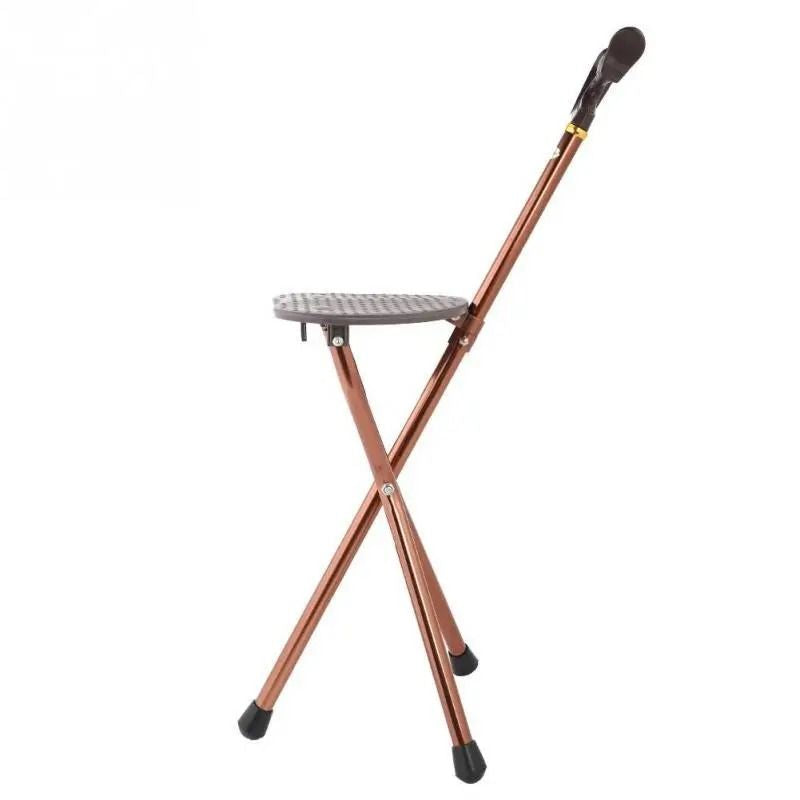 Baston pliabil din aluminiu cu scaun pentru seniori (7993)
