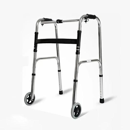 Cadru de mers pliabil cu 2 roți, ușor, pentru seniori (8022)