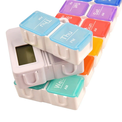 Cutie organizatoare pentru pastile cu temporizator, 15 compartimente (8701)