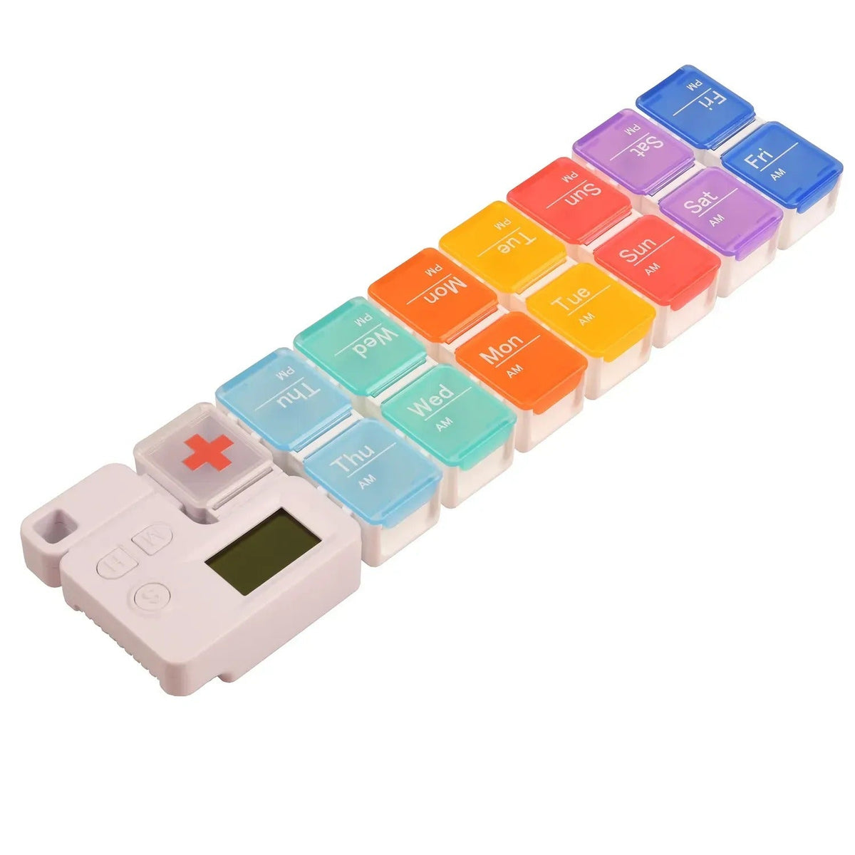 Cutie organizatoare pentru pastile cu temporizator, 15 compartimente (8701)