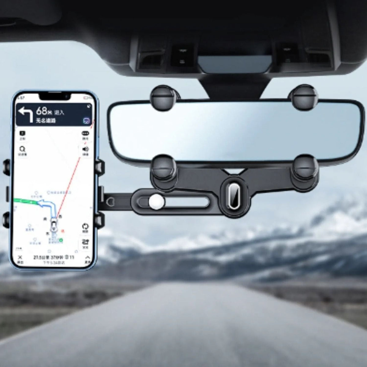Suport Auto pentru Telefon cu Oglindă Rotativă (86760001)