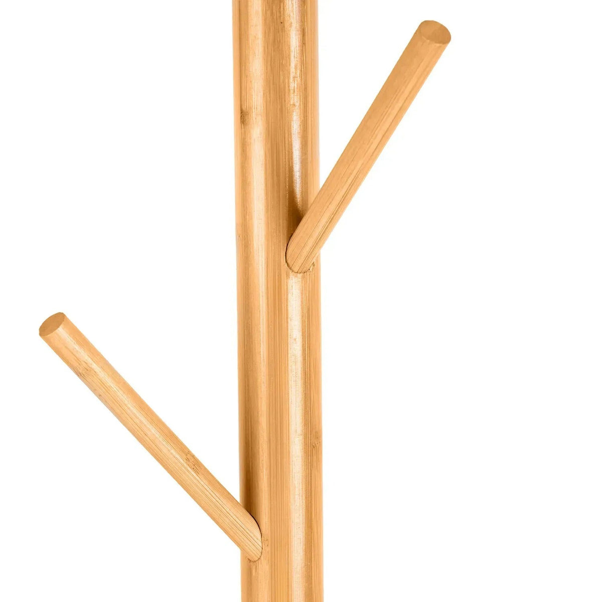 Cuier de podea din bambus cu 8 cârlige, design natural, montaj ușor (91810001)