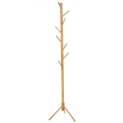 Cuier de podea din bambus cu 8 cârlige, design natural, montaj ușor (91810001)