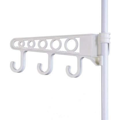 Cuier de haine cu 6 rafturi, alb, compact (5738)