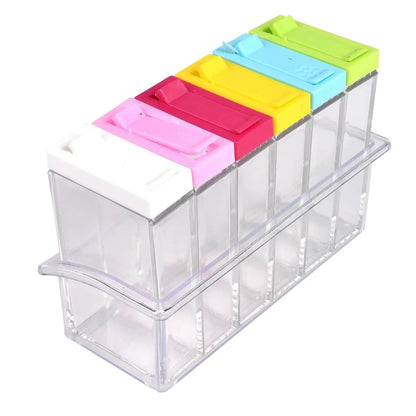 Recipient transparent pentru condimente - set de 6 buc. (4669)