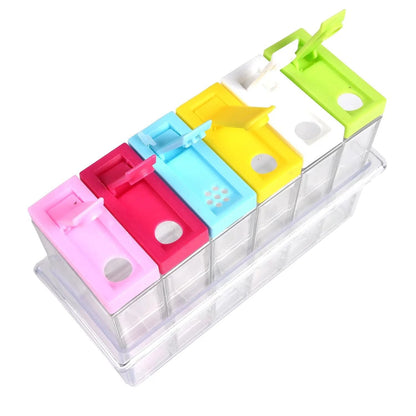 Recipient transparent pentru condimente - set de 6 buc. (4669)